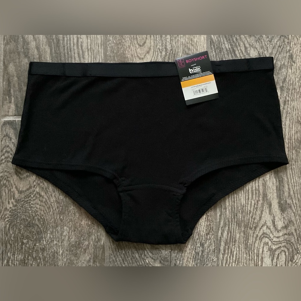New Nobo, No Boundaries stretch cotton boyshort panties you pick size Black